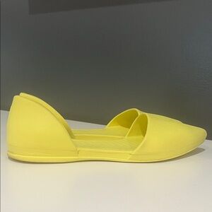 Native Shoes Audrey Pointed Toe D’Orsay Flats Yellow EVA Slip-On